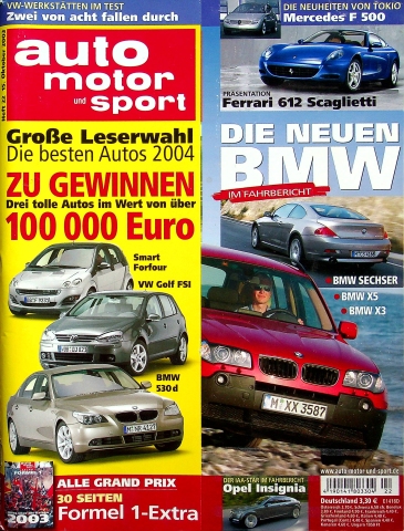 Deckblatt Auto Motor und Sport (22/2003)